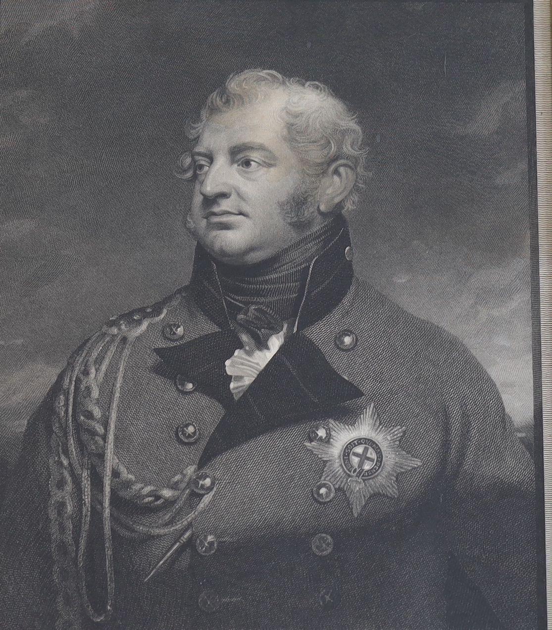 William Skelton after Sir William Beechey, engraving, 'His Royal Highness Frederick, Duke of York and Albany ...', visible sheet 41.5 x 31cm, and an accompanying engraving, 'Field Marshall His Royal Highness Prince Ernes